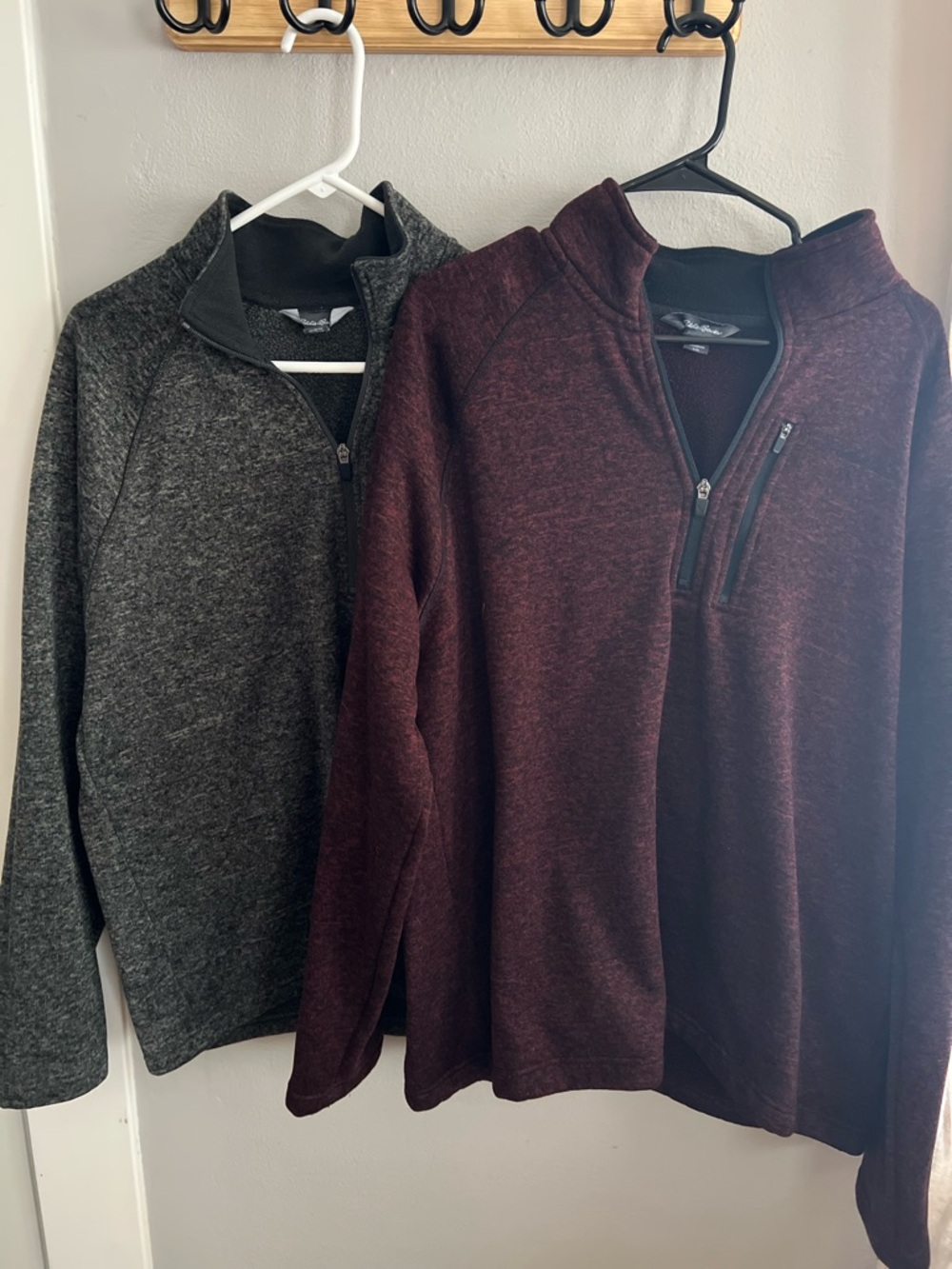 (2) Eddie Bauer Men's Half-Zip Sweater Pullovers